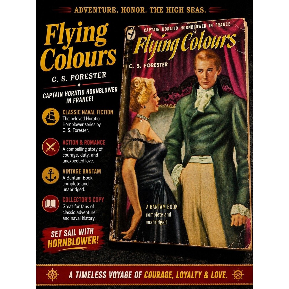 Flying Colours C.S. Forester Bantam Vintage Paperback Horatio Hornblower
